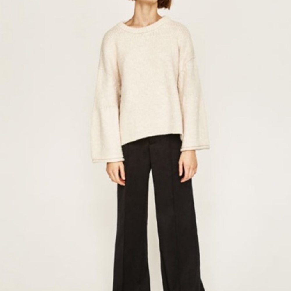 Zara Knit Bell Sleeve Oversized Sweater